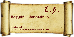 Bogyó Jonatán névjegykártya